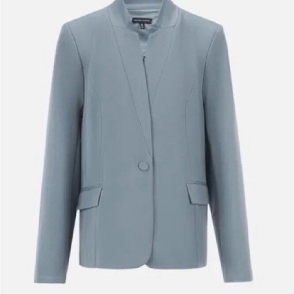 Universal Standard Miranda Smoking Jacket Blazer in Stormy Weather Size S